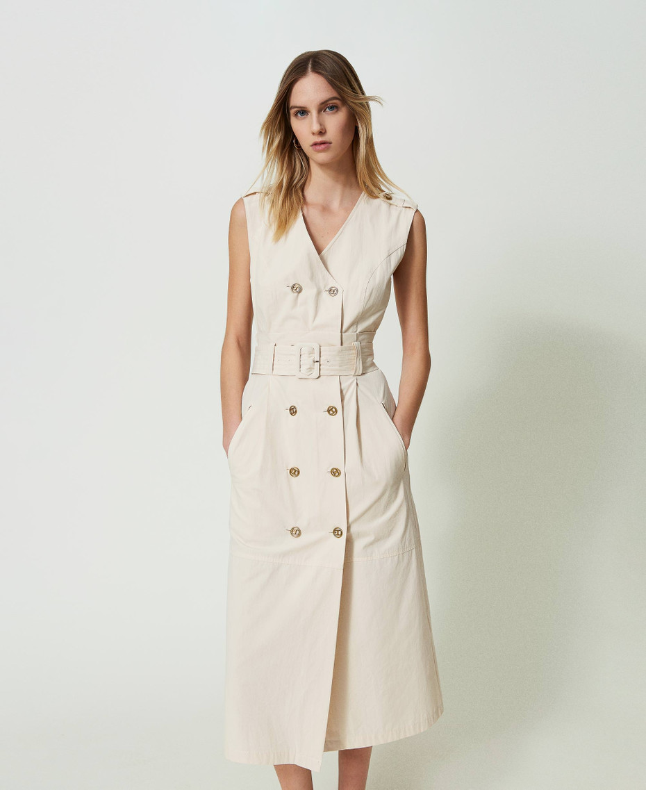 TrendyFashion Abito Longuette Lagenlook: Maniche Lunghe, 2 Tasche Laterali, Girocollo, Viola (Taglia 40-42 / UK 8-26)
