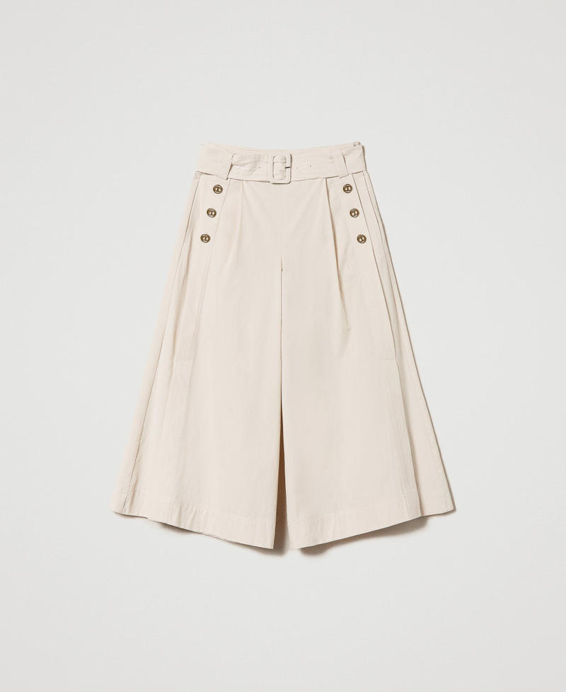 Pantalon cropped en popeline