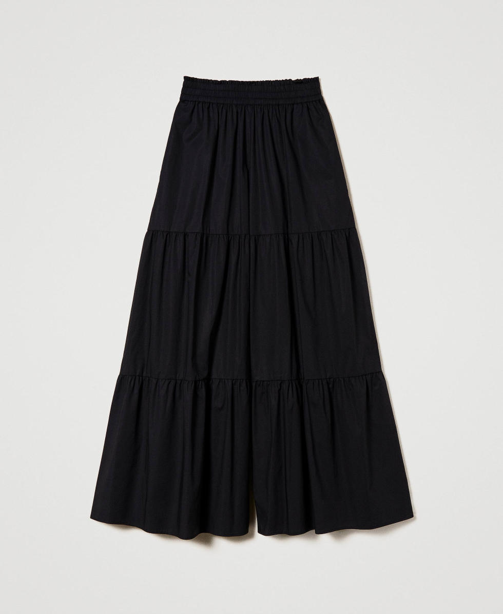 Pantalon ample en popeline