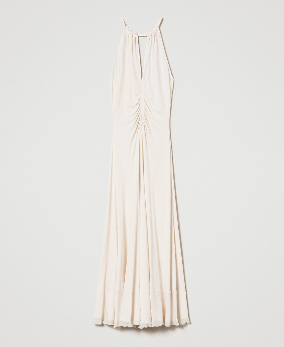 Vestido Largo Liso Sexy Con Escote En V Profundo Para Mujer, Vestido Maxi Plisado Sin Mangas De Verano, Vestido De Fiesta De Noche Con Abertura Alta | En Línea