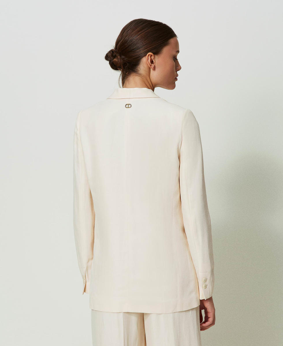 ジャケット TWINSET SS24 BLAZER (241TT2101 07222) Linen blend blazer Woman, Beige | TWINSET Milano