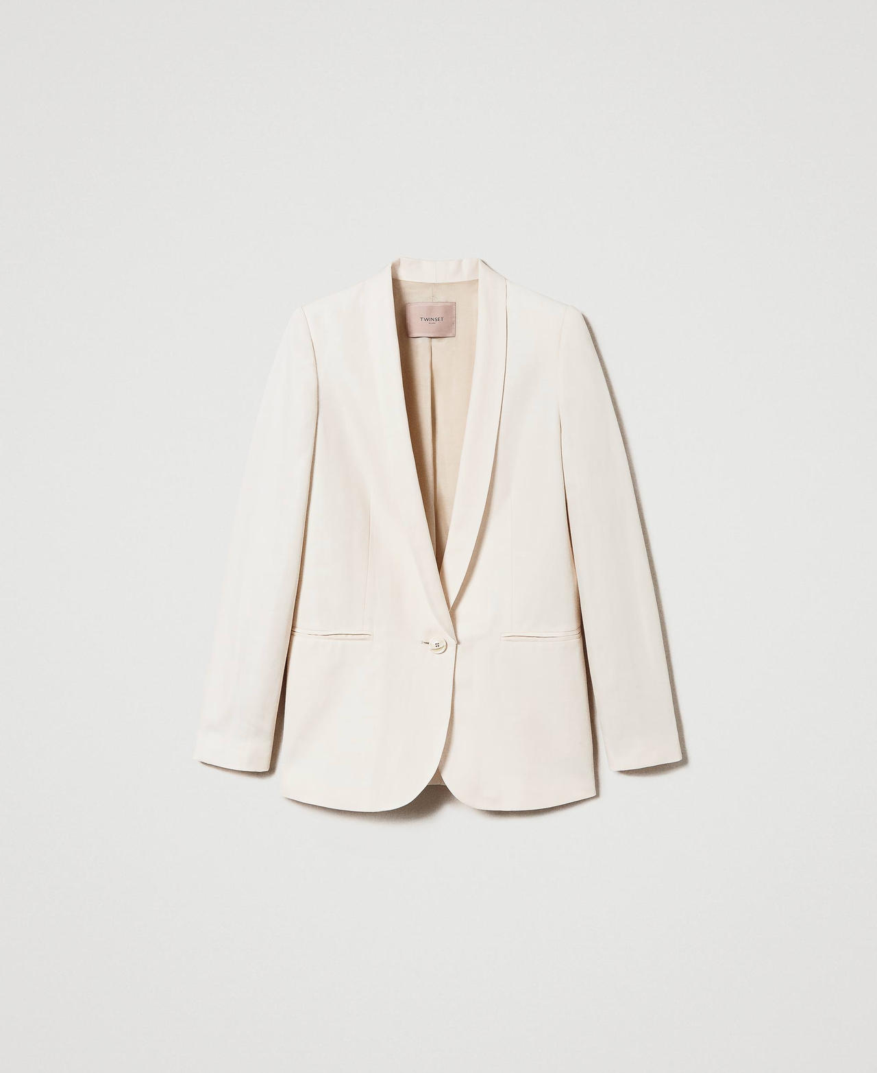 Linen blend blazer