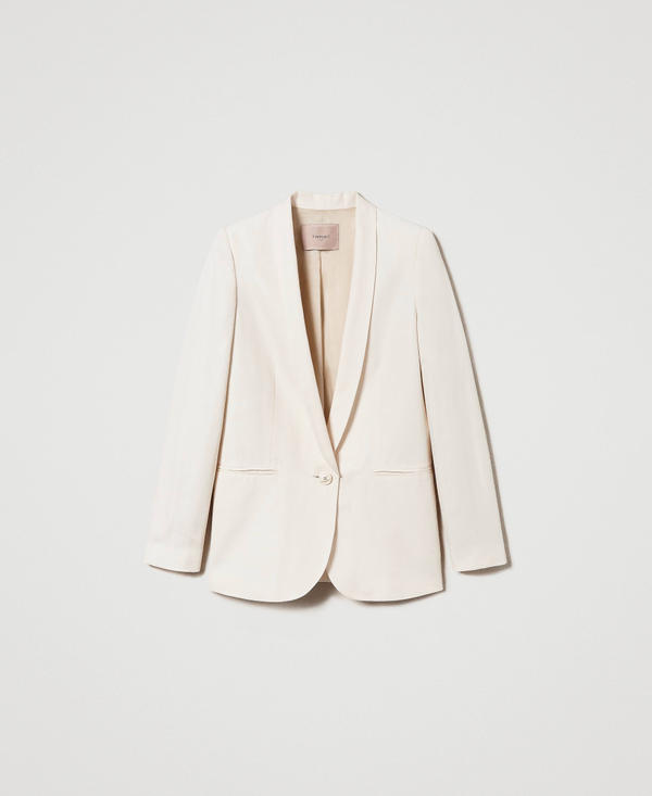 Linen blend blazer
