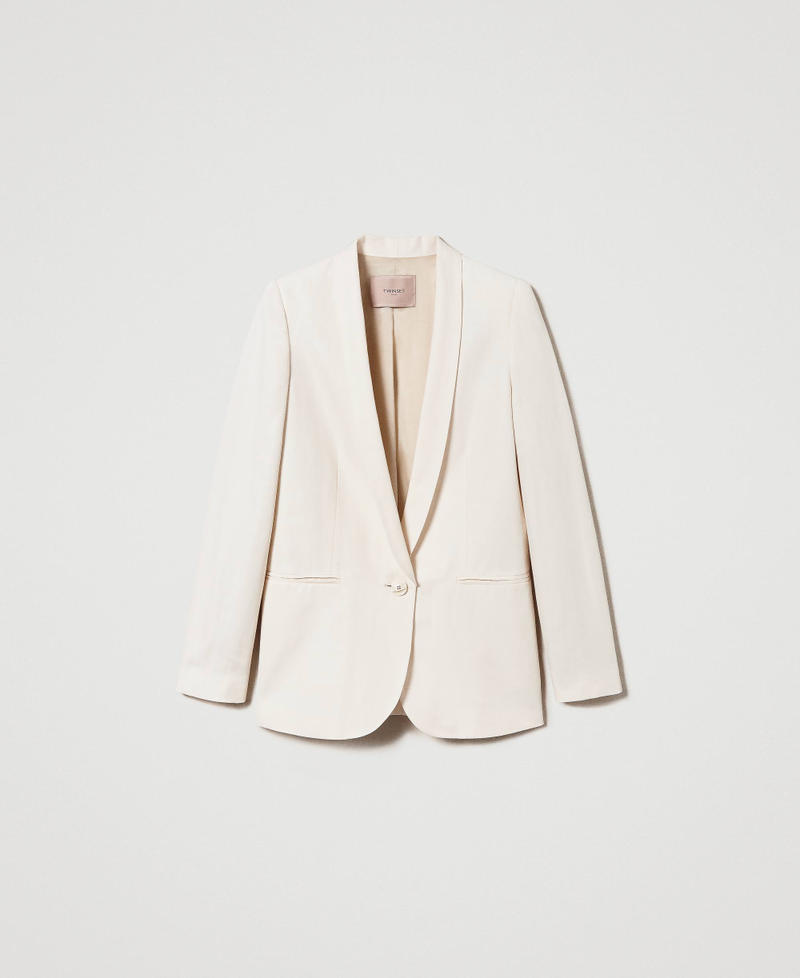 Linen blend blazer