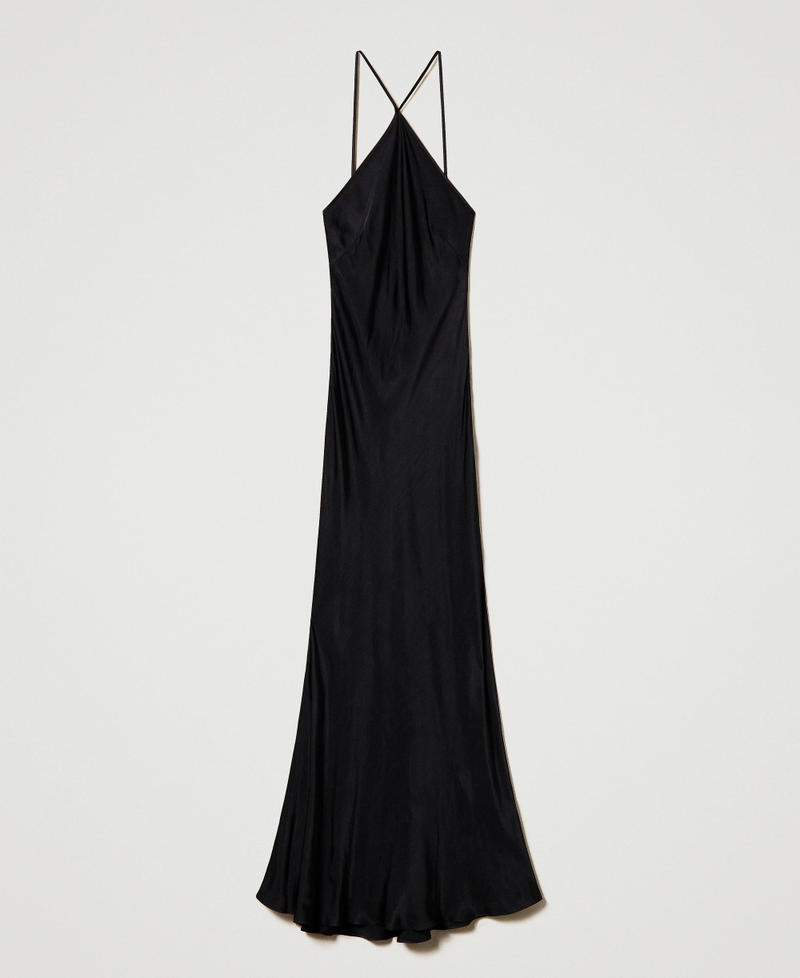 Long satin dress