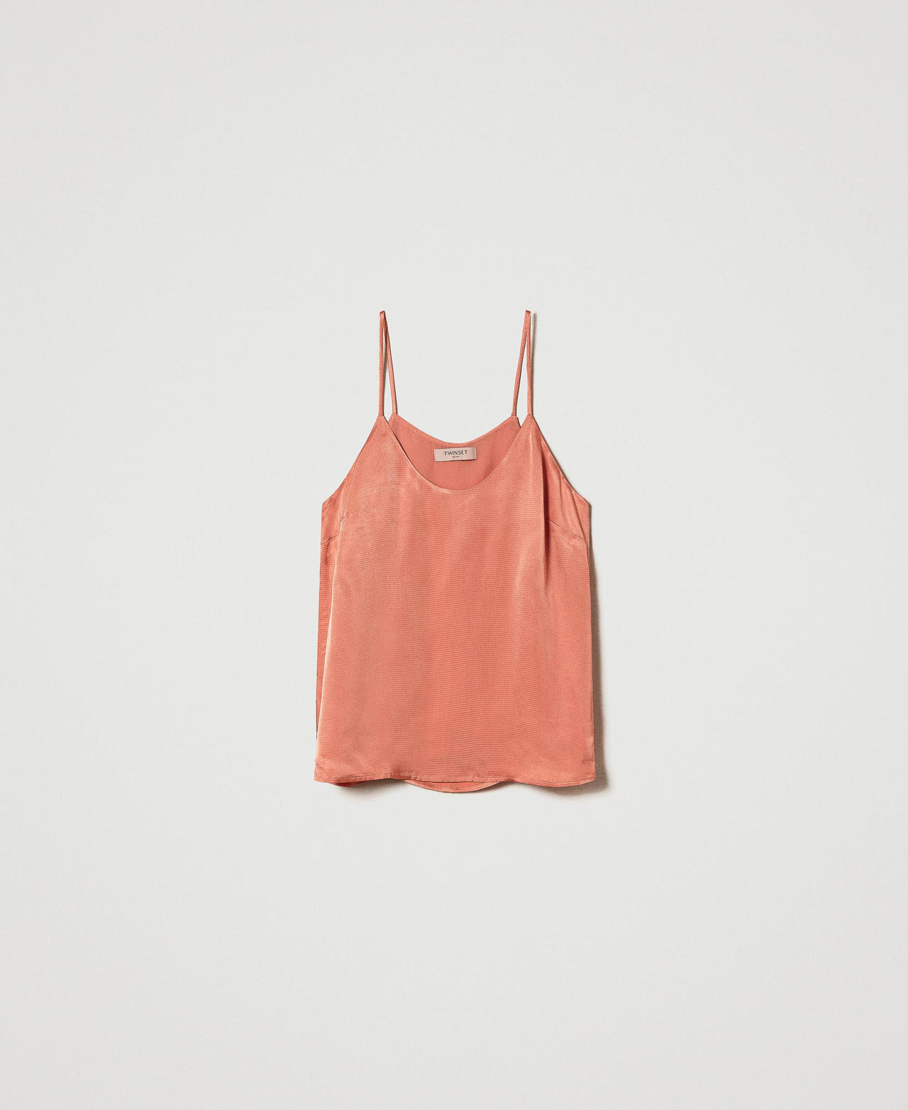 Satin top with thin shoulder straps