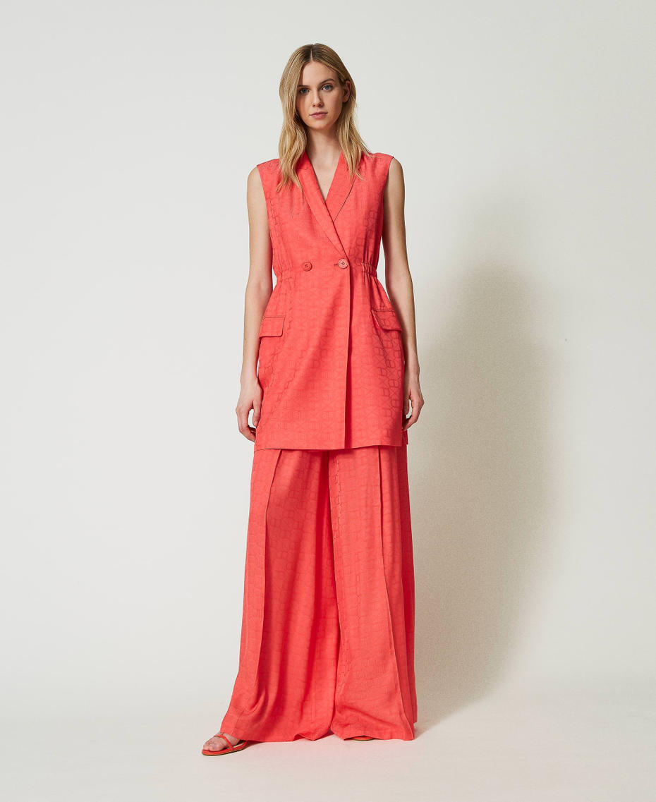 Short double-breasted jacquard dress