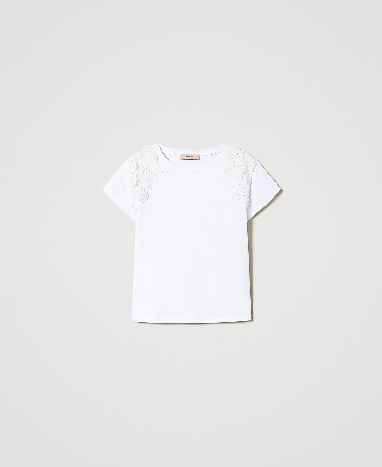T-shirt avec patchs floraux