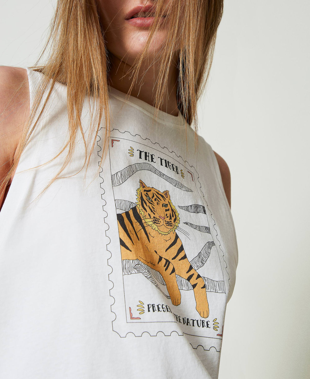Top Giglio Tigrato x Twinset Imprim&eacute; Tigre Femme 241TT2410_11690_01
