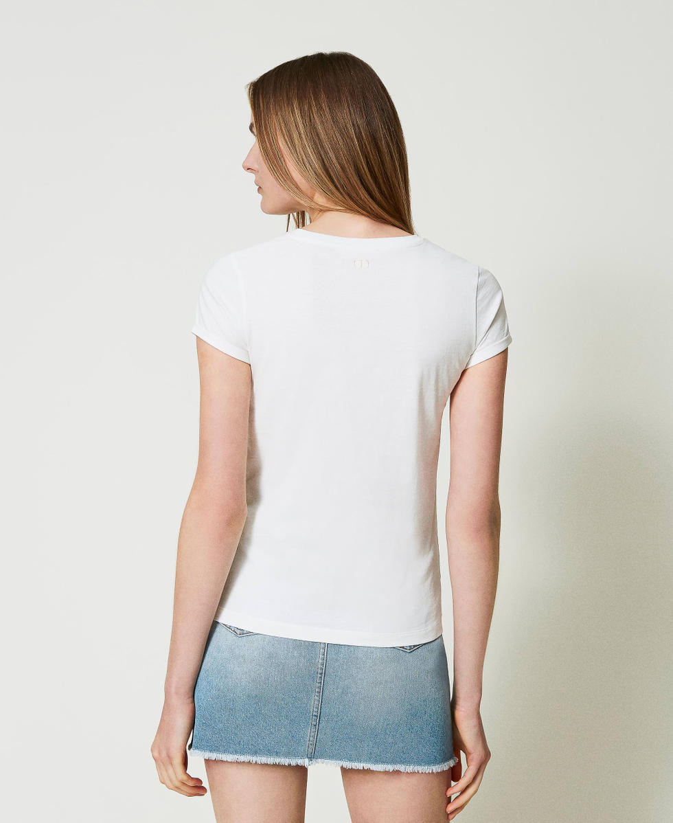 Camiseta slim Giglio Tigrato x Twinset Estampado Red Heart Mujer 241TT2411_11691_03