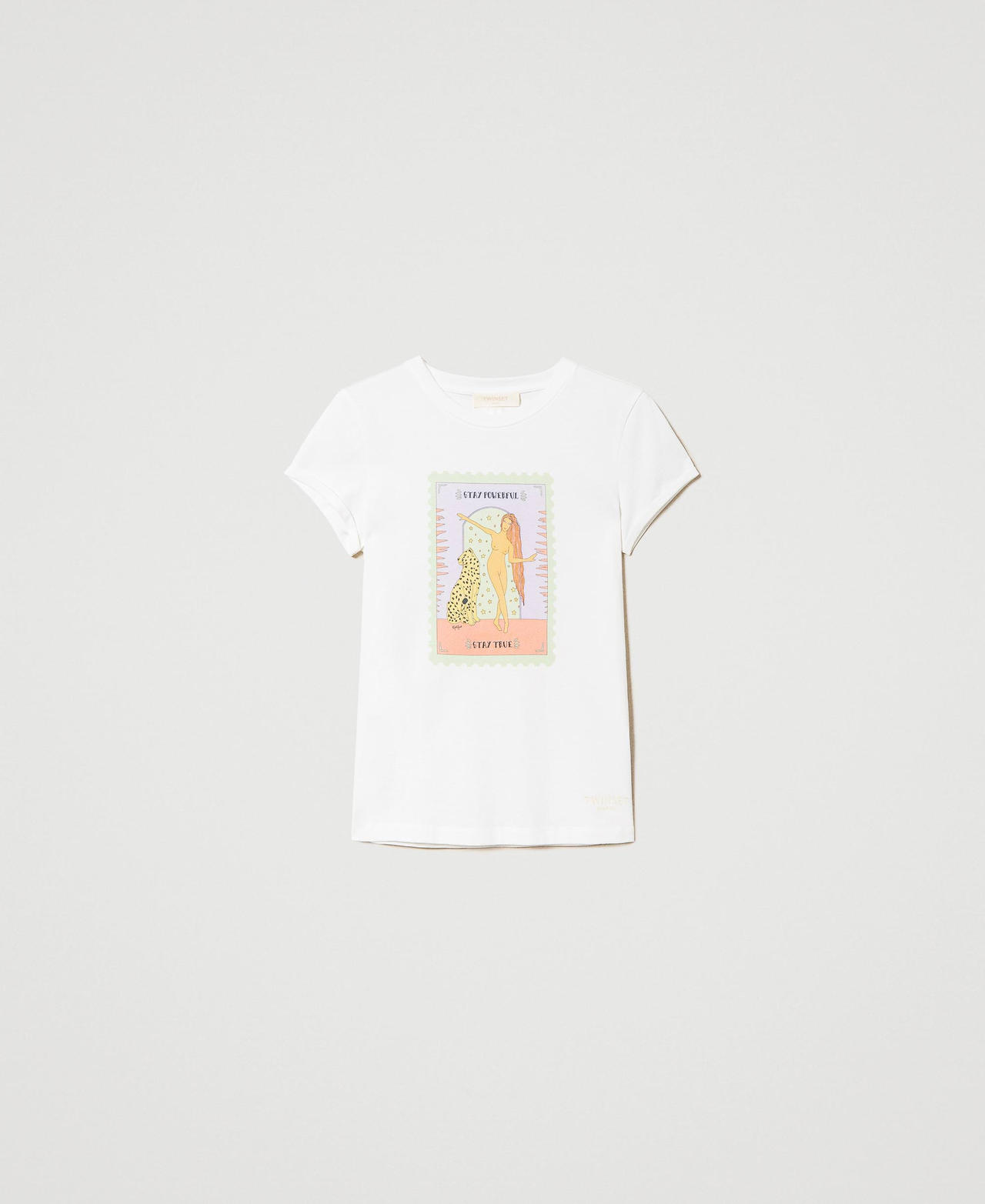 T-shirt slim Giglio Tigrato x Twinset Imprimé Cœur Rouge Femme 241TT2411-0S