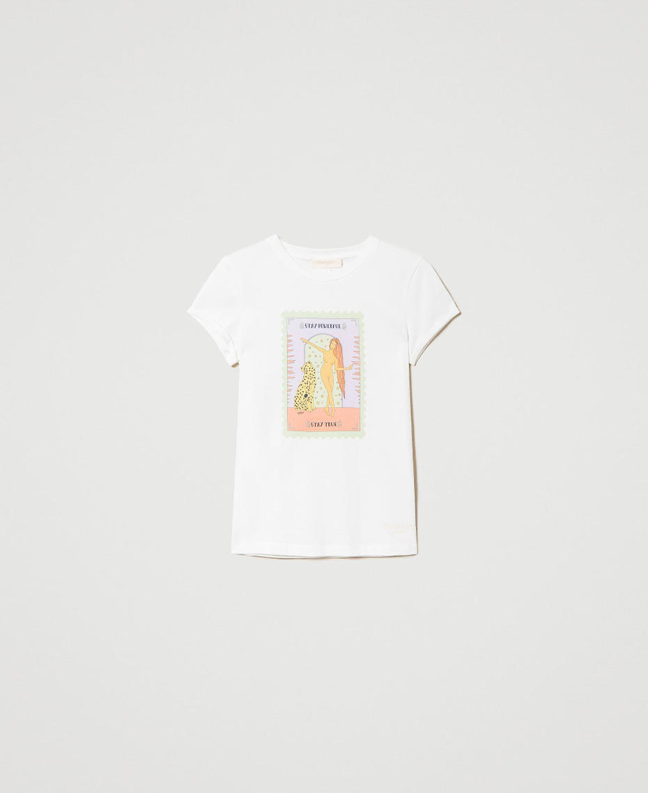 Giglio Tigrato for Twinset slim fit t-shirt Stay Powerful Print Woman 241TT2411_11692_S0