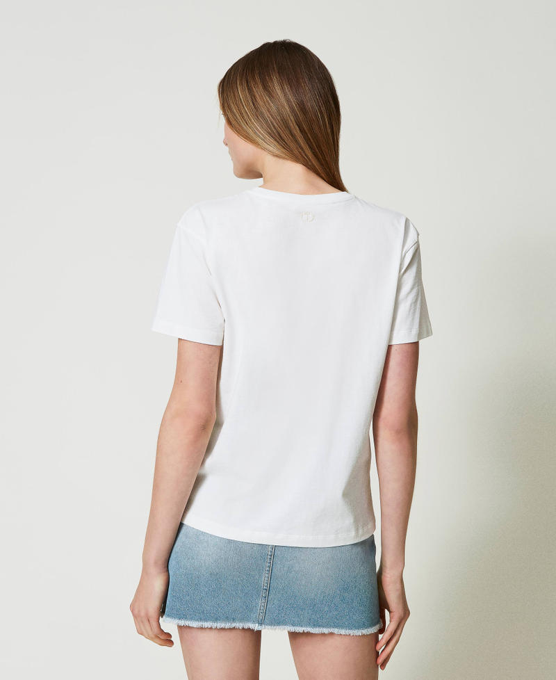 Giglio Tigrato for Twinset regular fit t-shirt Pink Heart Print Woman 241TT2412_11693_03