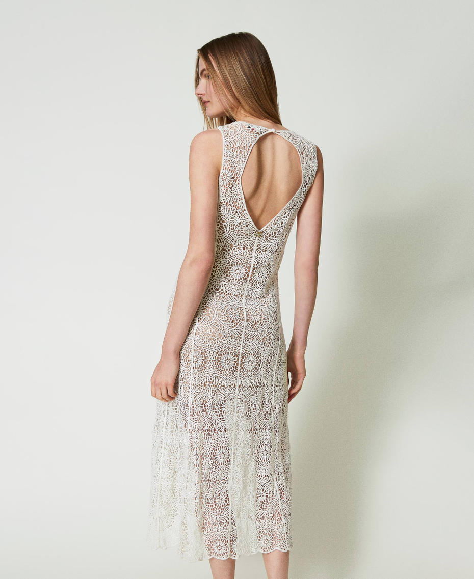 Long crochet dress White Woman 241TT3011_00001_03