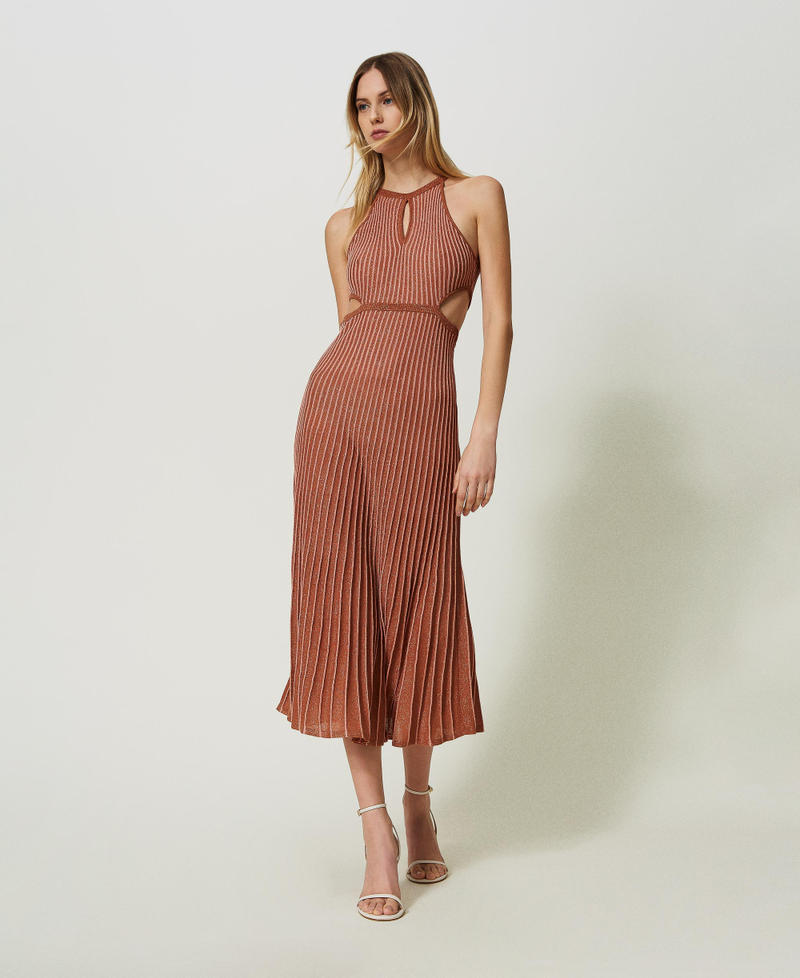Caped Long Lurex Dress 403