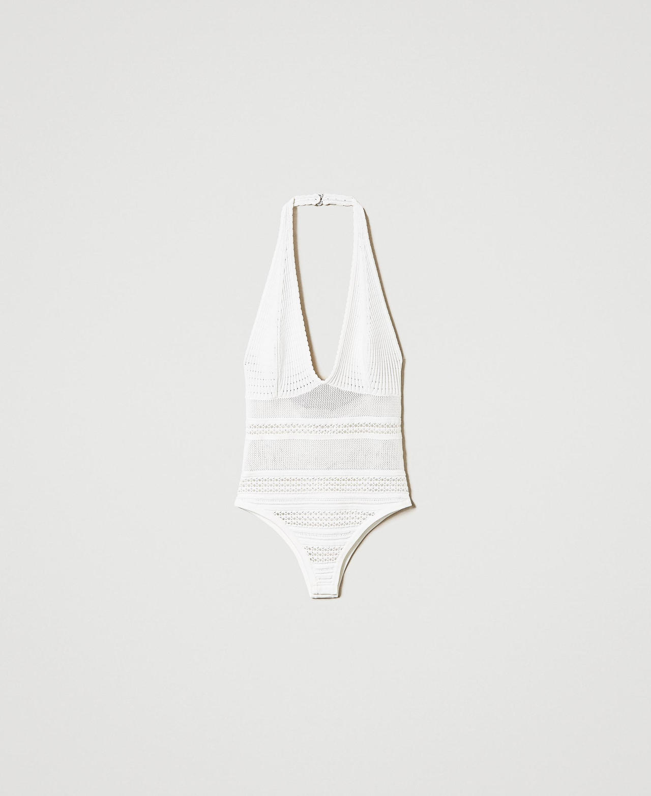 Body en maille effet dentelle