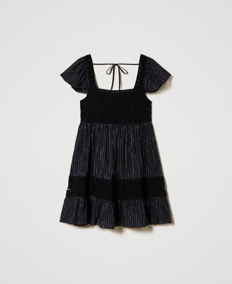 Short crochet and fil coupé dress