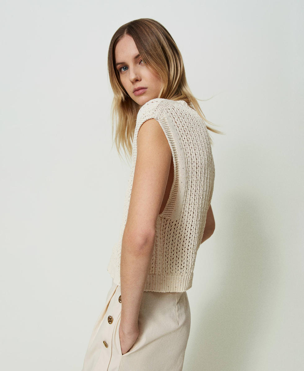 Mesh knit jumper new arrivals