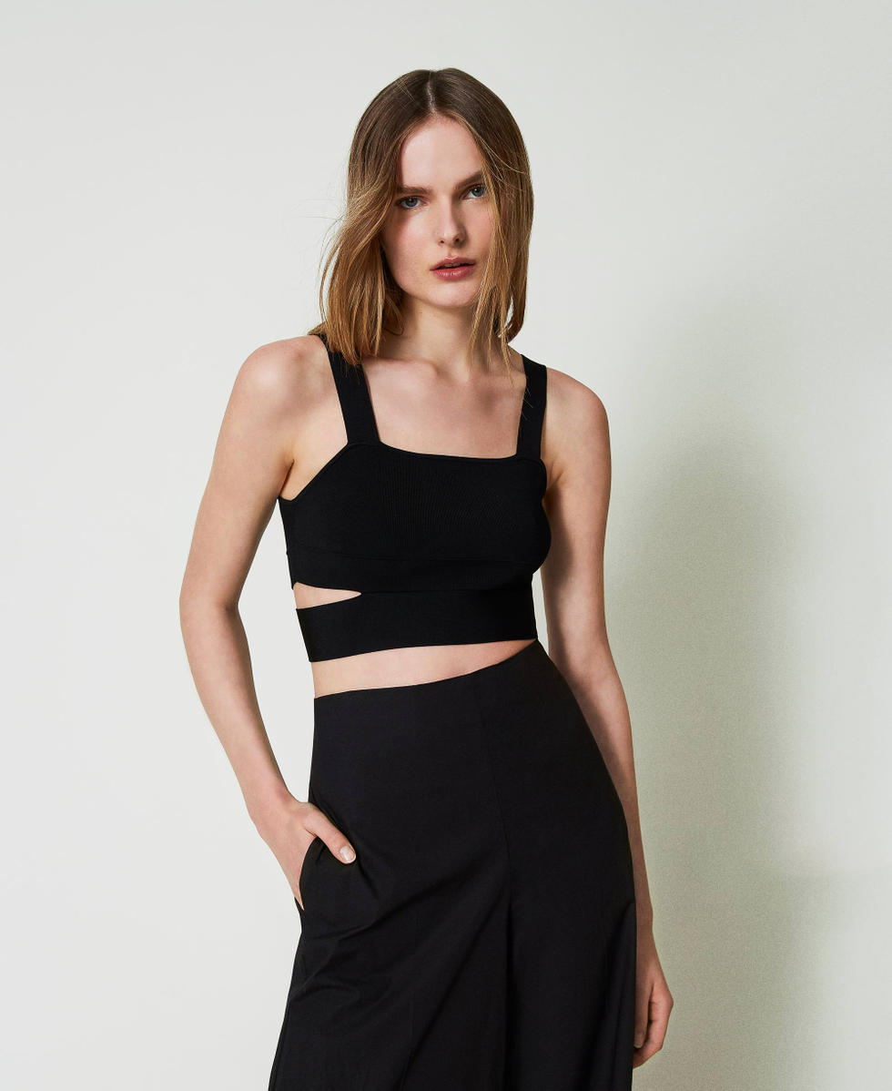 Top crop maglia outlet