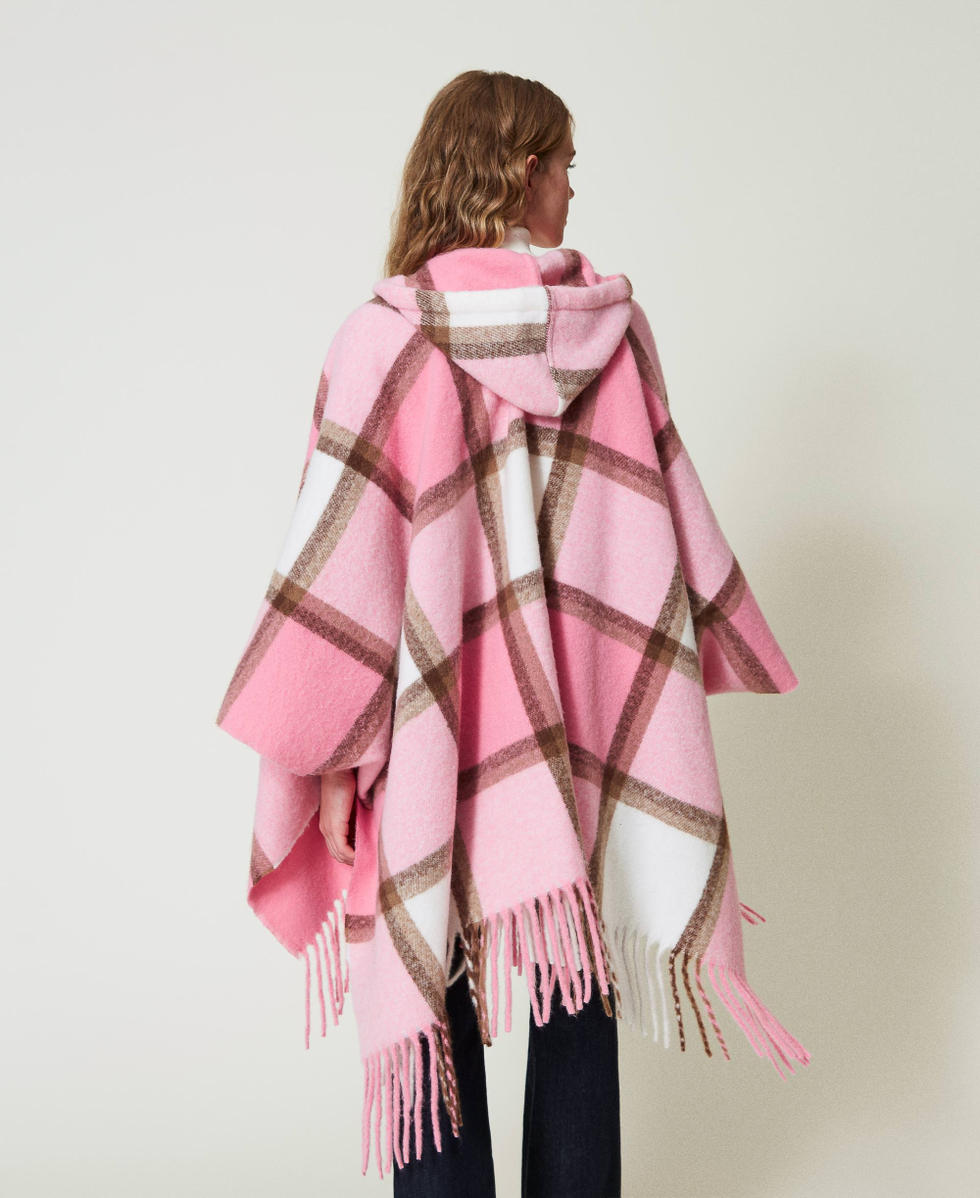 Poncho en drap avec franges