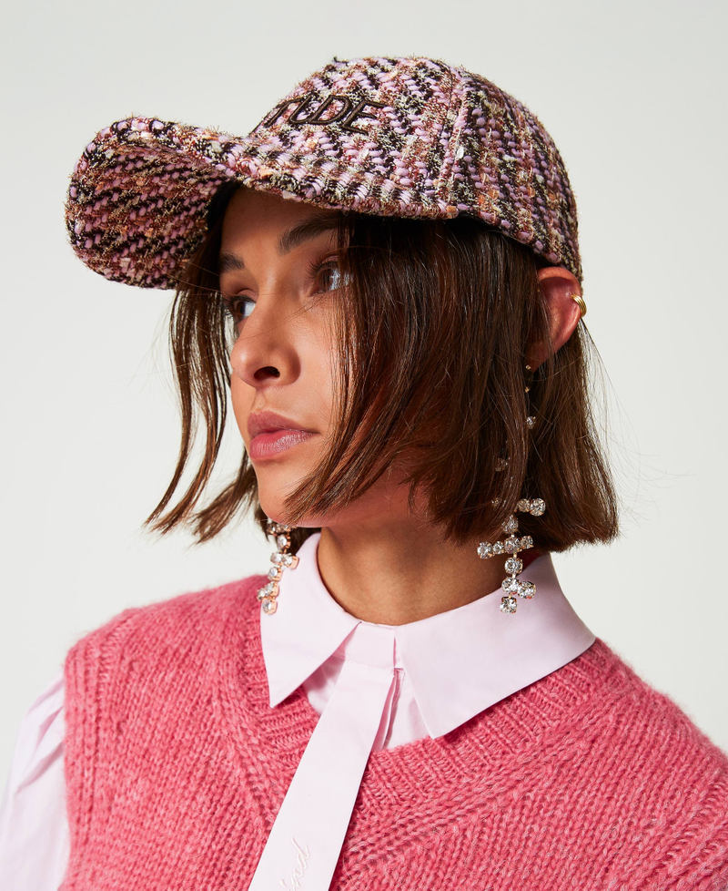 Cappello da baseball in boucl&eacute; Pink Tulle Boucl&egrave; Donna 242AA4021_11799_S0