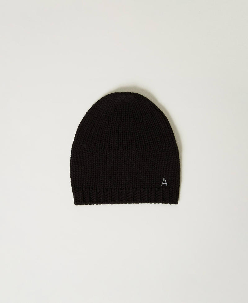 Jacquard knit beanie Black Woman 242AA4051_00006_01