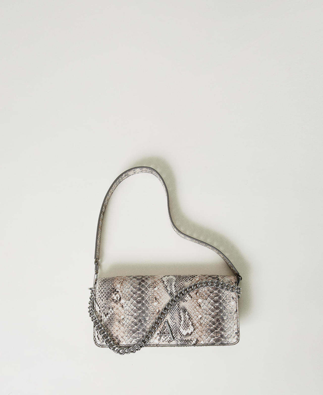 Python print shoulder bag Woman Silver TWINSET Milano