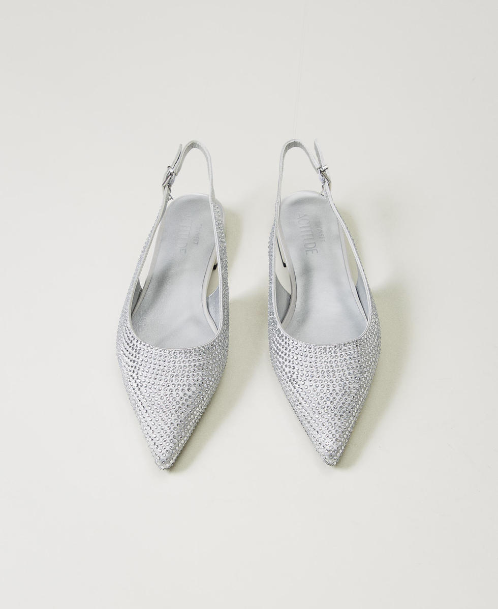 Ballerines slingbacks avec strass