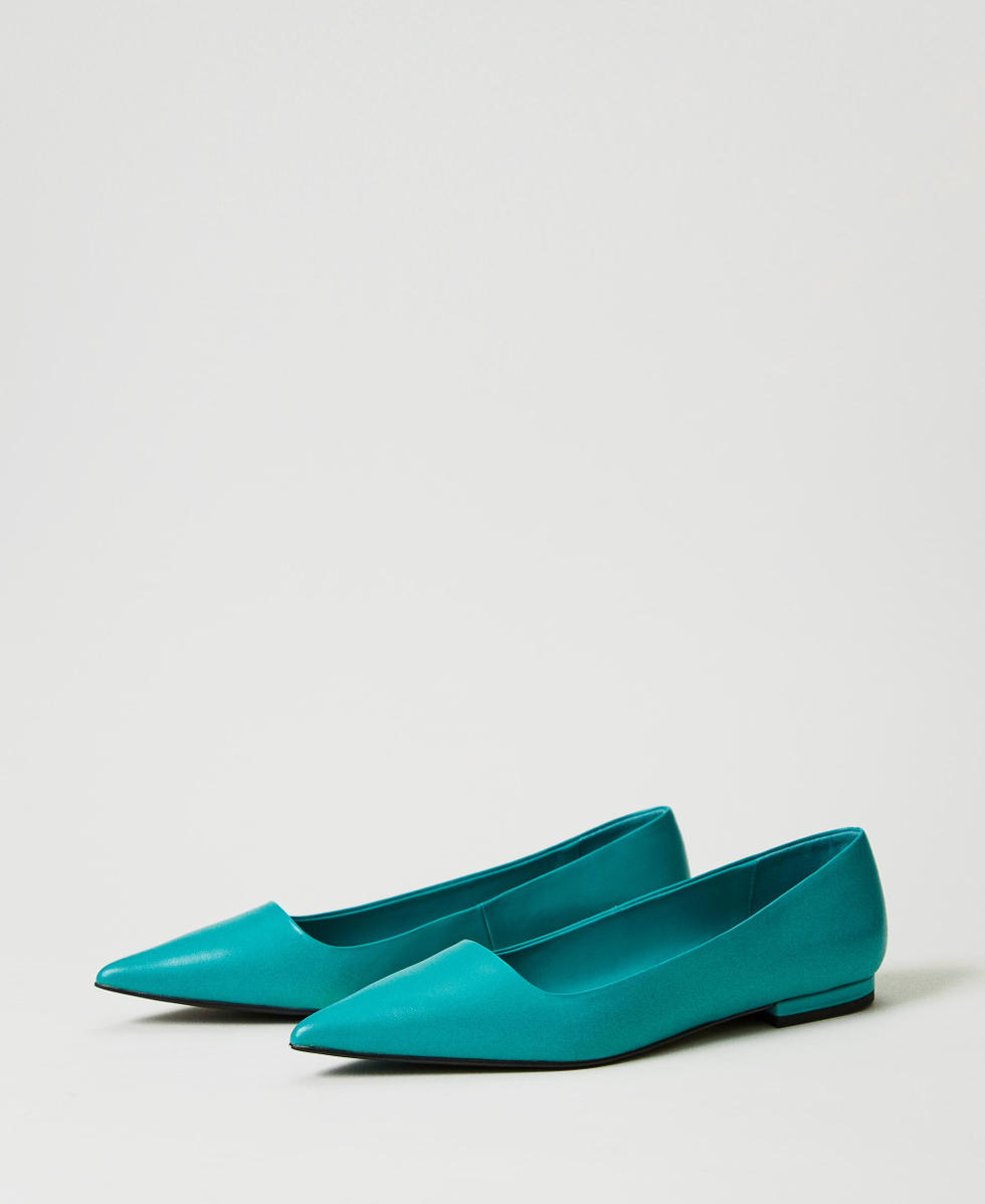 Ballerines avec bout pointu Vert &laquo;&nbsp;Tropical Emerald&nbsp;&raquo; Femme 242ACP032_11722_02