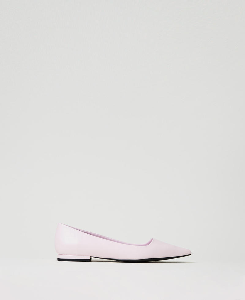 Ballerina shoes with tampered toe Pink Tulle Woman 242ACP032_11724_01
