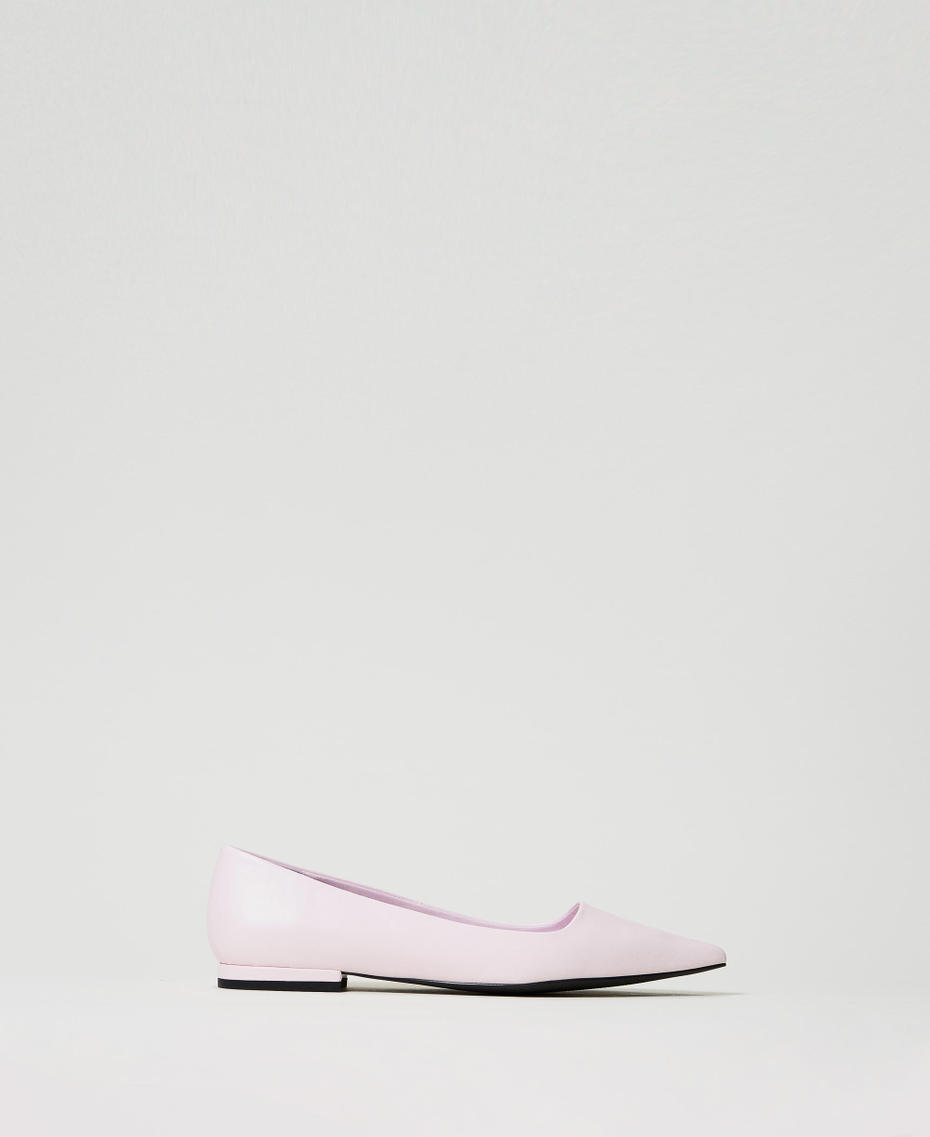 Ballerina shoes with tampered toe Pink Tulle Woman 242ACP032_11724_01