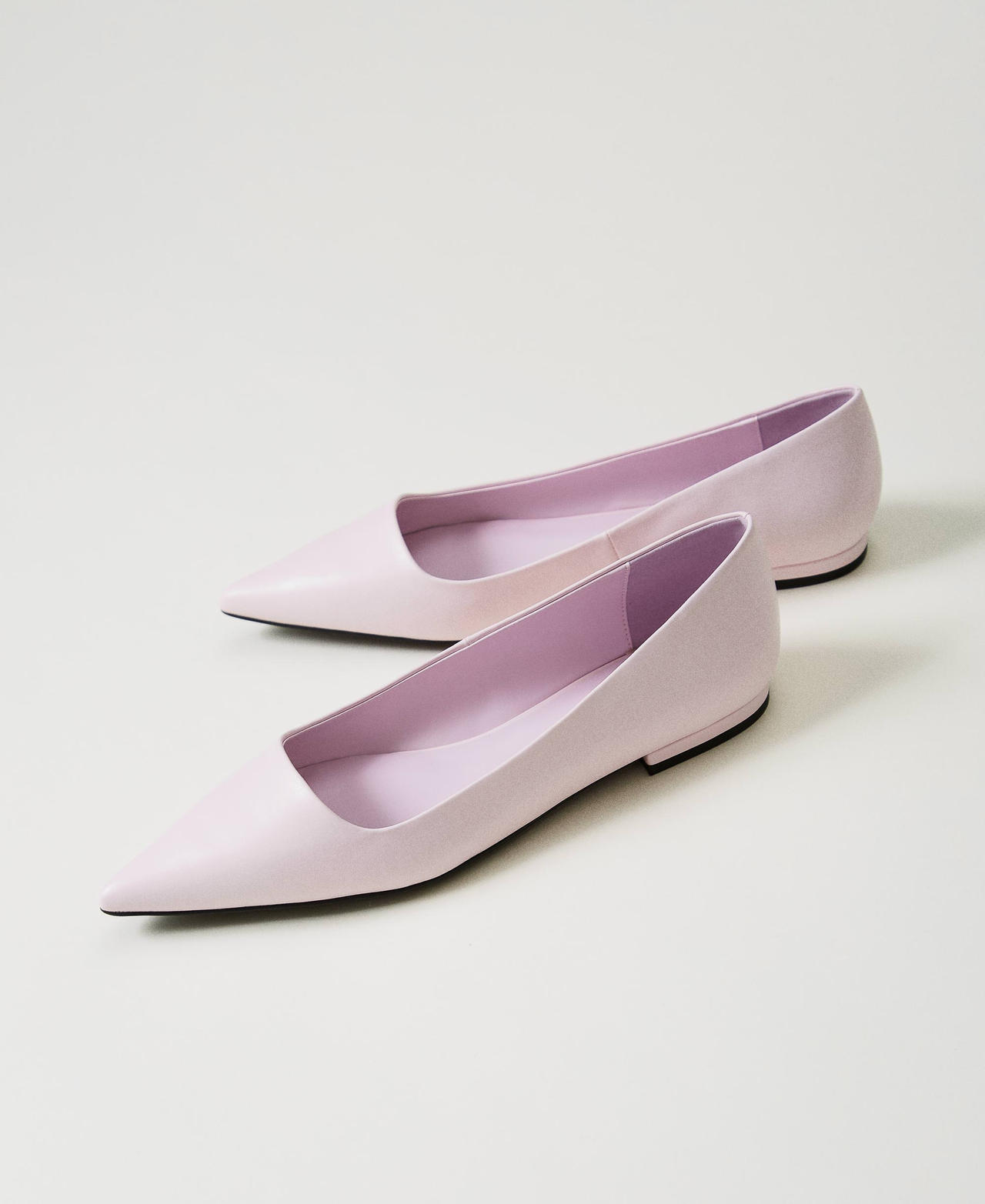 Ballerina shoes with tampered toe Pink Tulle Woman 242ACP032_11724_02