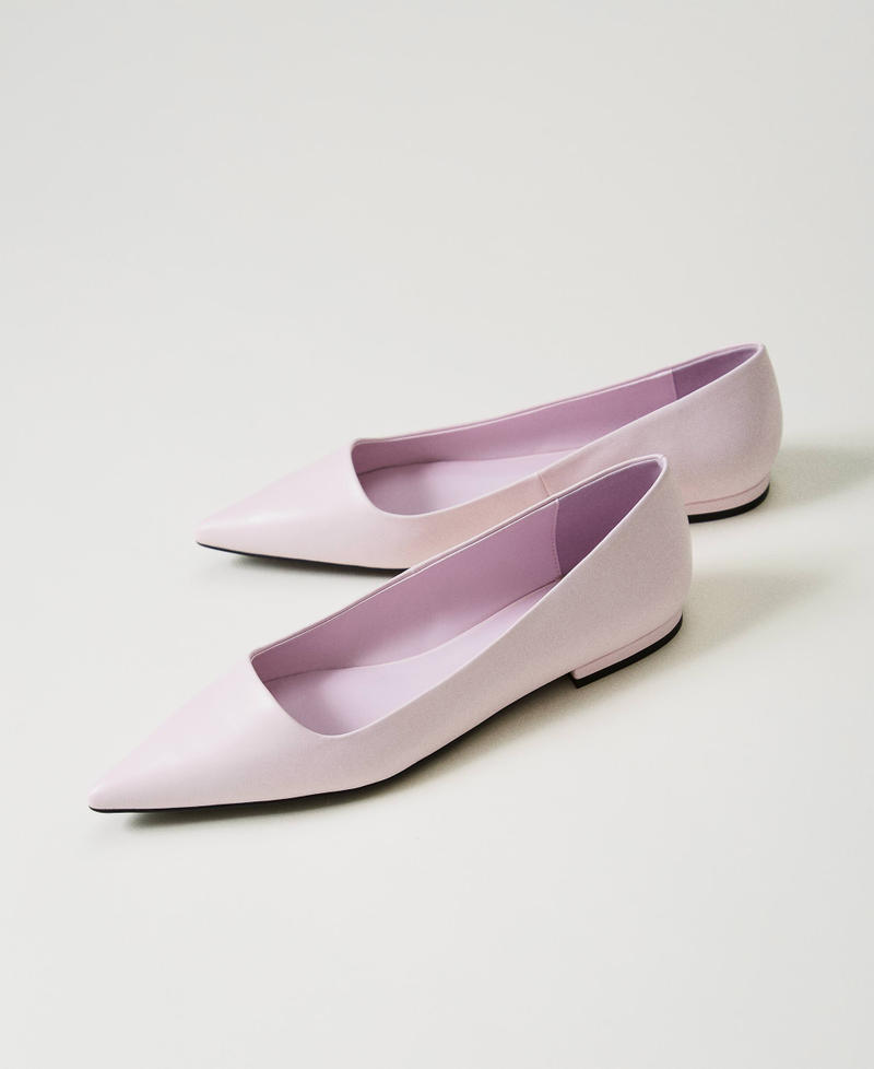 Ballerina shoes with tampered toe Pink Tulle Woman 242ACP032_11724_02