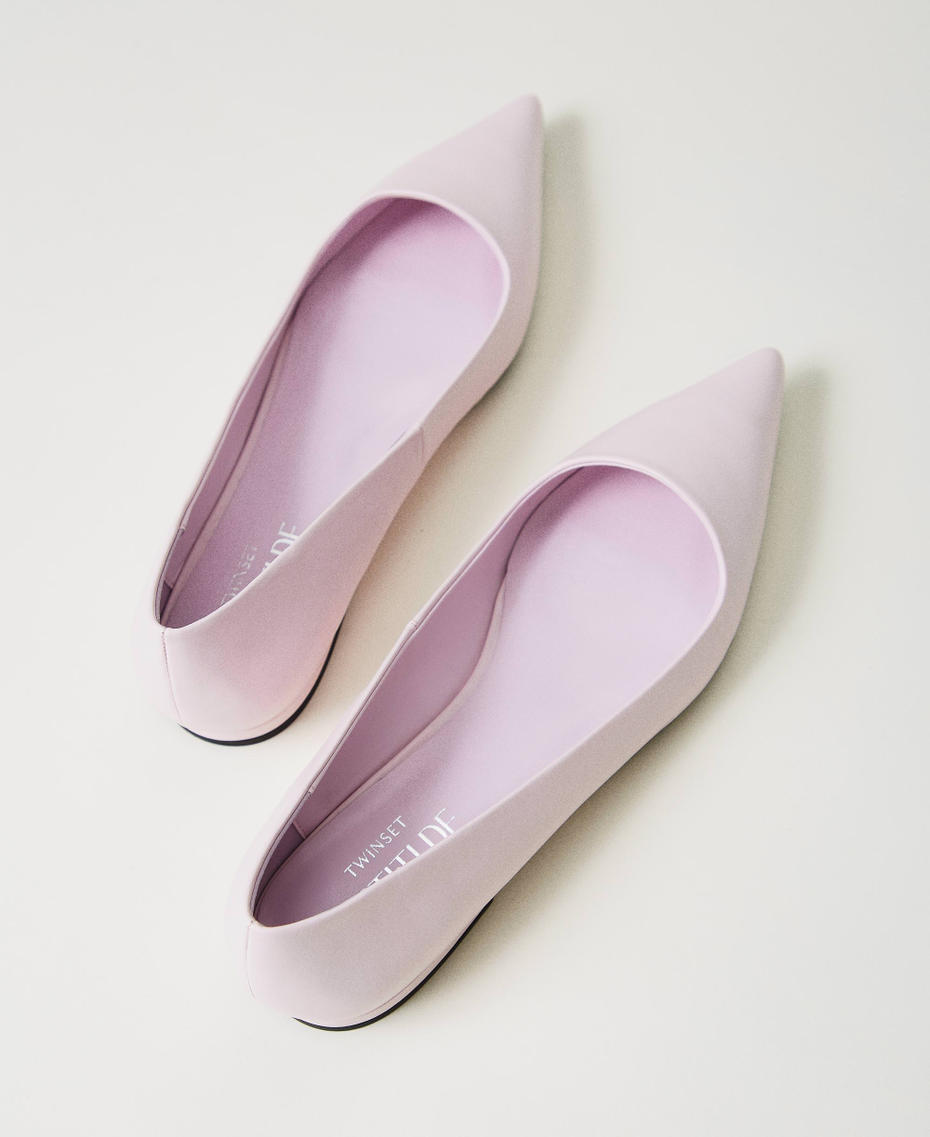 Ballerina shoes with tampered toe Pink Tulle Woman 242ACP032_11724_03