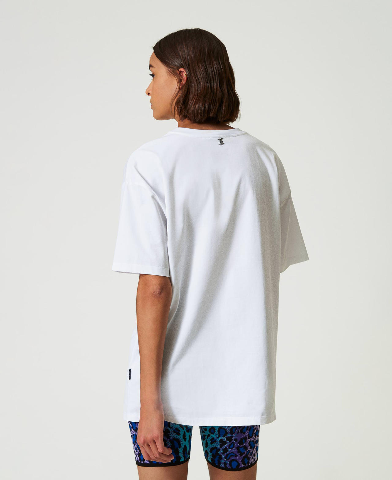 T-shirt oversize MYFO avec imprimé et broderie Ours Coloré Femme 242AM2011_11883_03