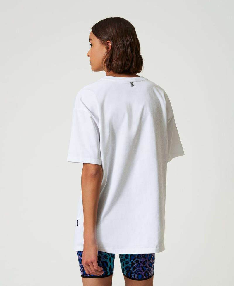 T-shirt oversize MYFO avec imprimé et broderie Ours Coloré Femme 242AM2011_11883_03