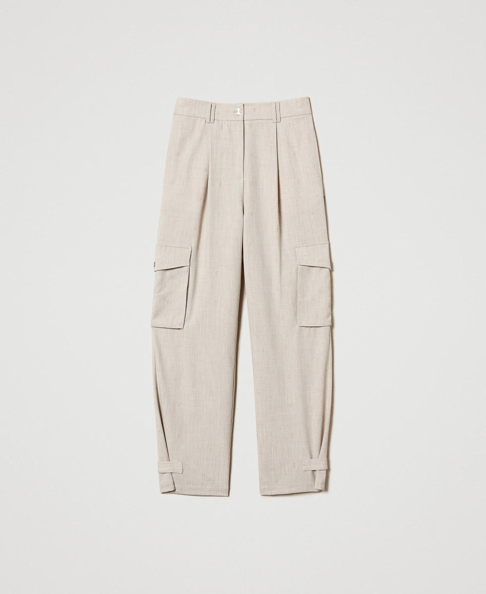 MYFO cargo trousers with embroidery