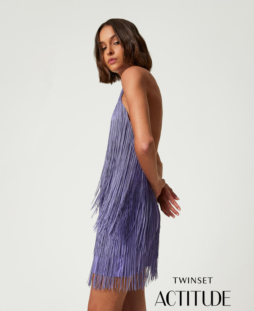 Robe courte MYFO avec franges Femme Violet TWINSET Milano