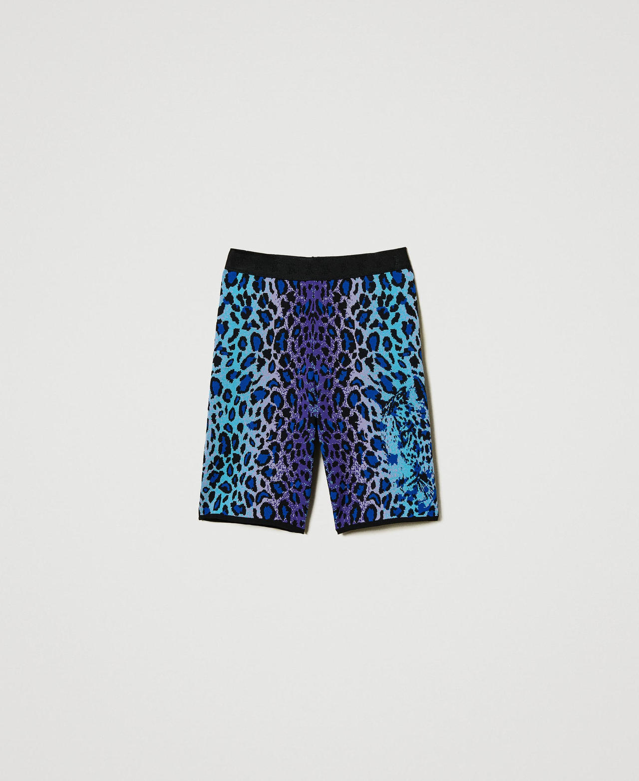 Scee by twin set Shorts biker MYFO in maglia jacquard