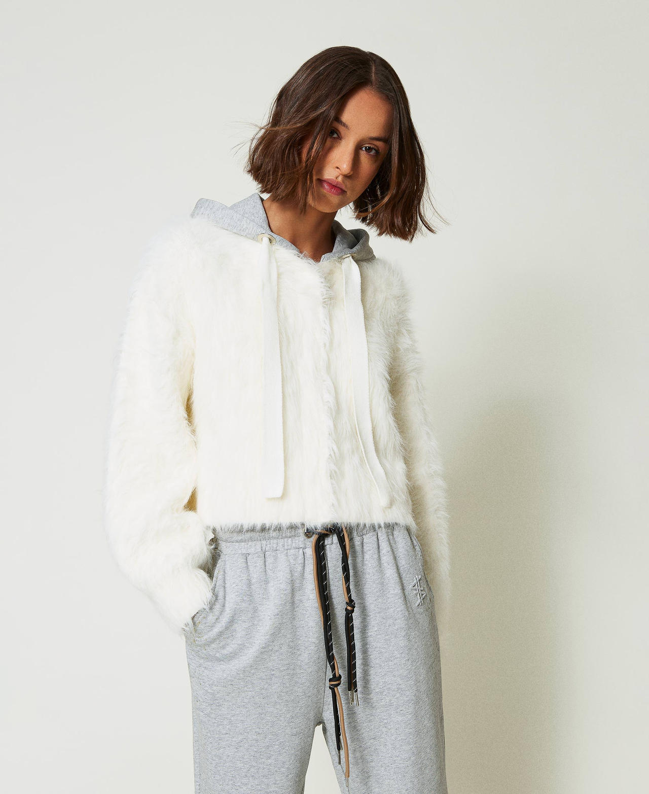 MYFO knit bomber jacket with hood