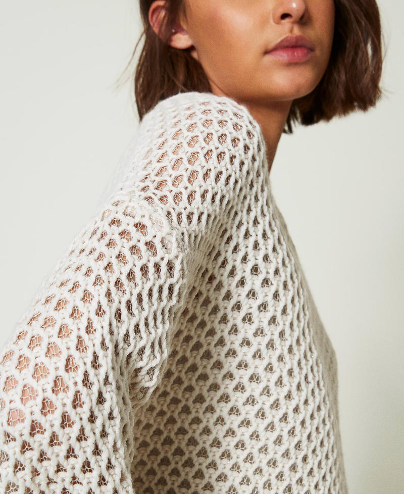 Maglia over MYFO a rete con lurex