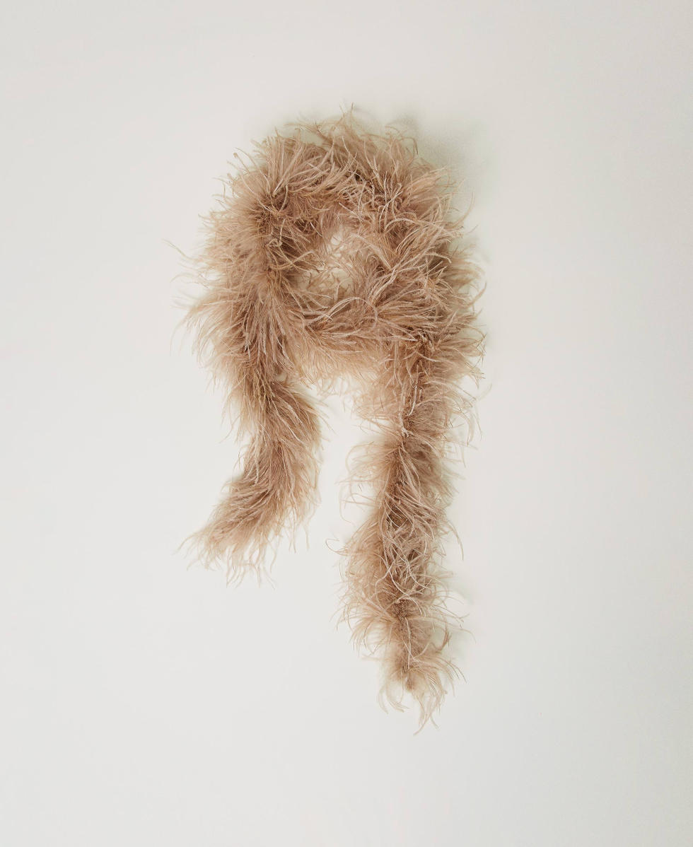 &Eacute;tole MYFO avec plumes Dull Gold Femme 242AM4018_11714_01