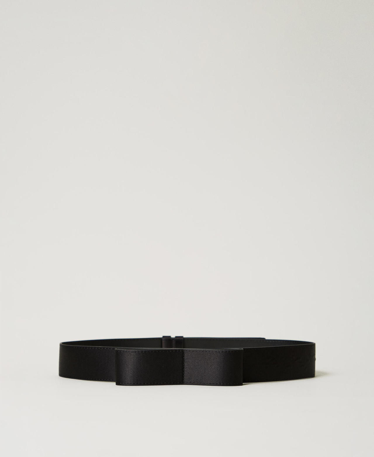 Ceinture en satin avec n ud Femme Noir TWINSET Milano