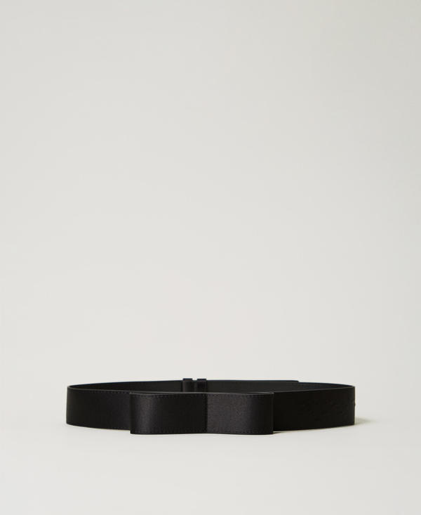 Satin belt with bow