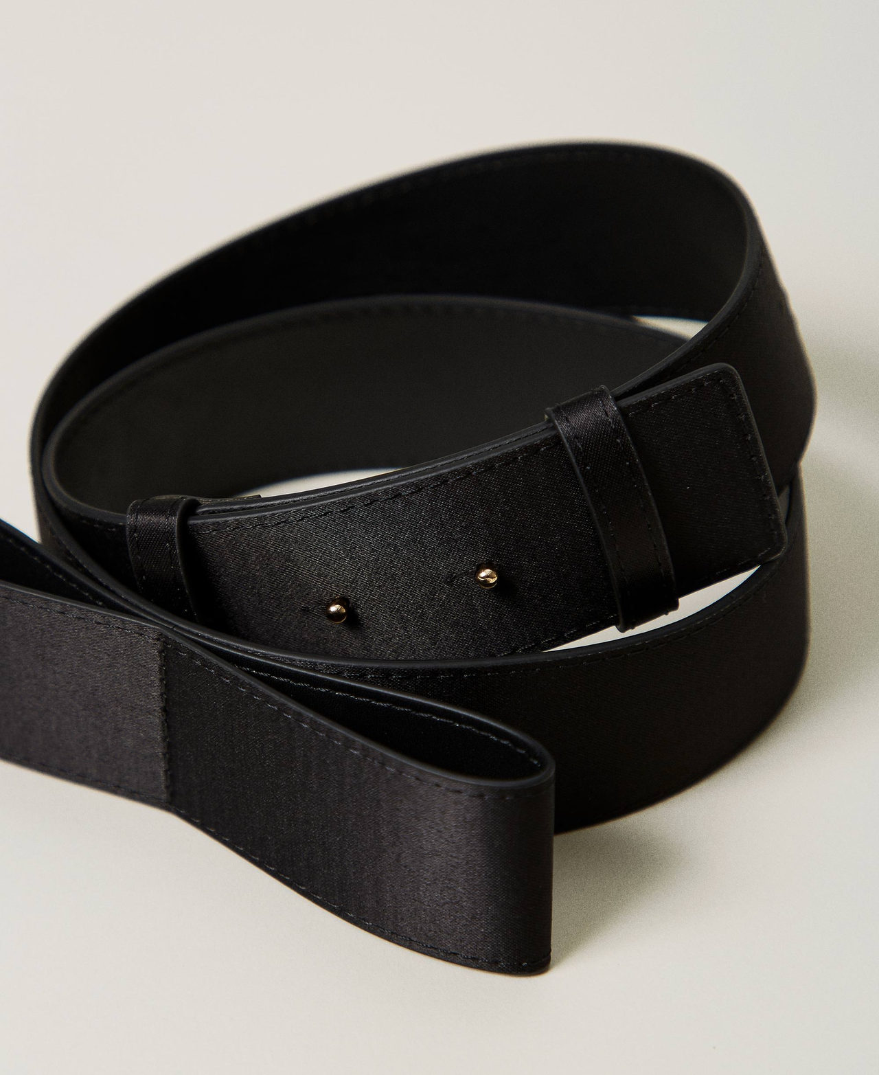 Satin belt with bow Black Woman 242AO5020_00006_02