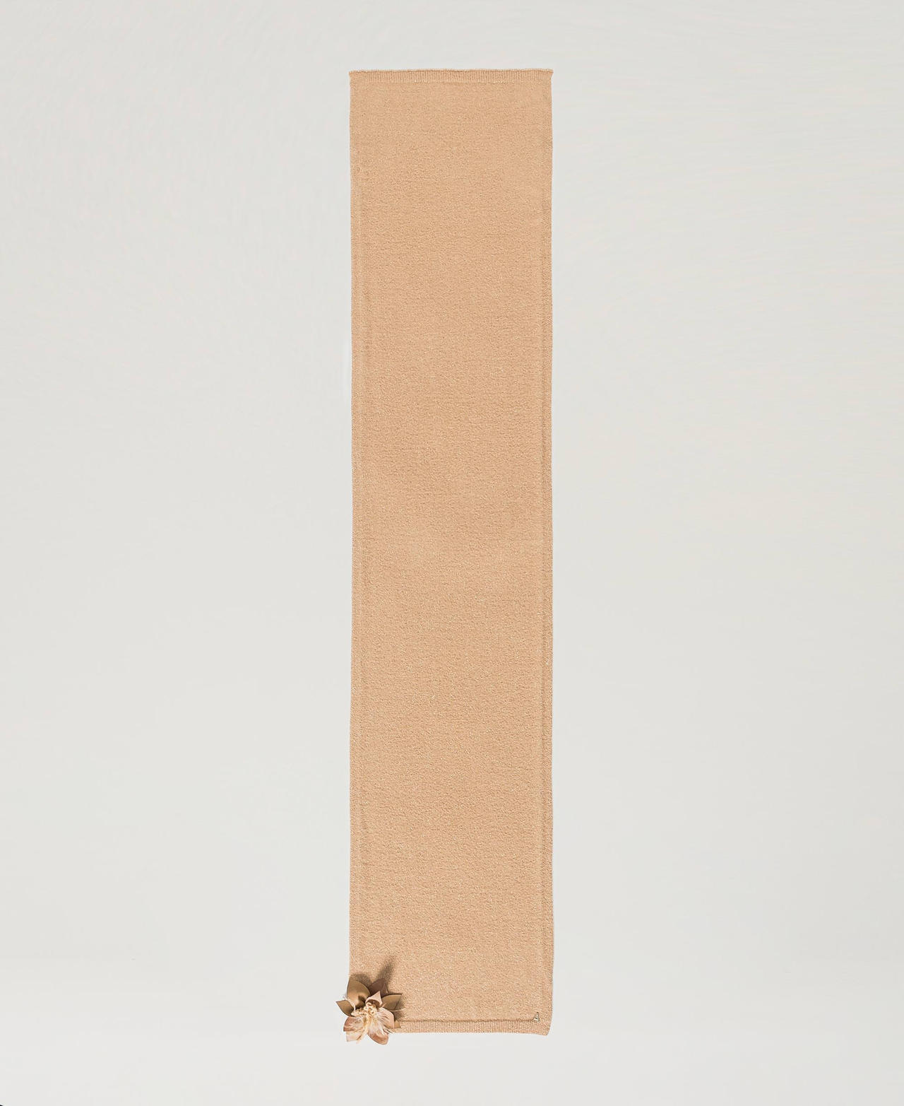 Bufanda de punto con broche de flor Beige &laquo;Sesame&raquo; Mujer 242AO5041_11961_05