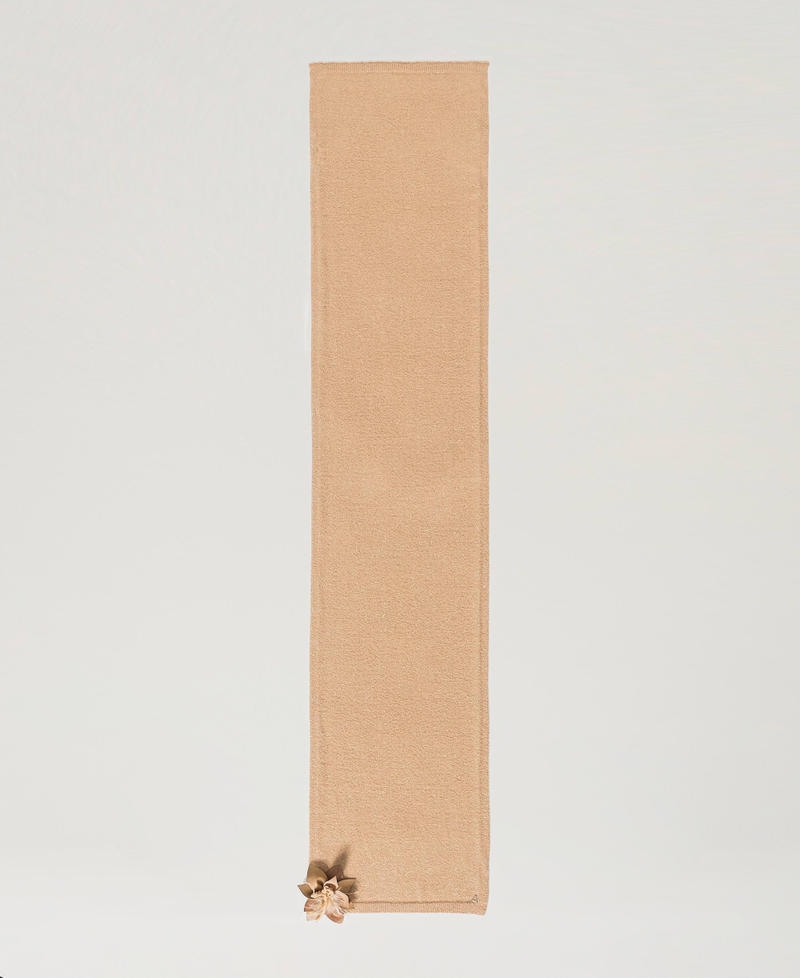 Bufanda de punto con broche de flor Beige &laquo;Sesame&raquo; Mujer 242AO5041_11961_05