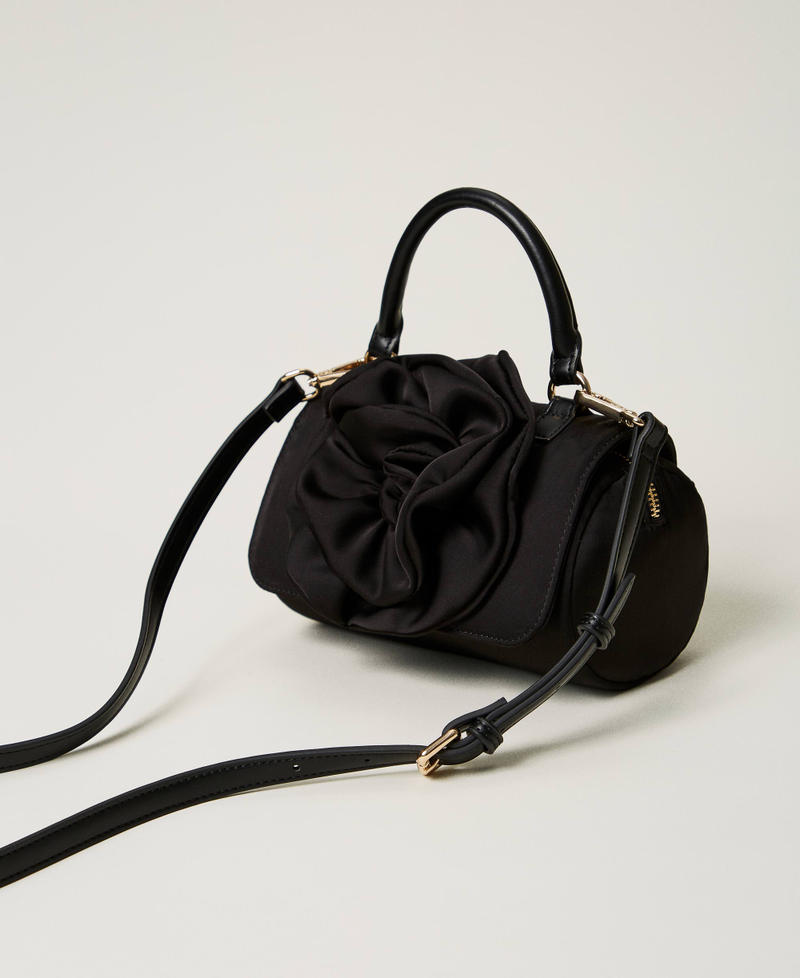 Borsa a tracolla con maxi fiore Nero Donna 242AO8030_00006_02