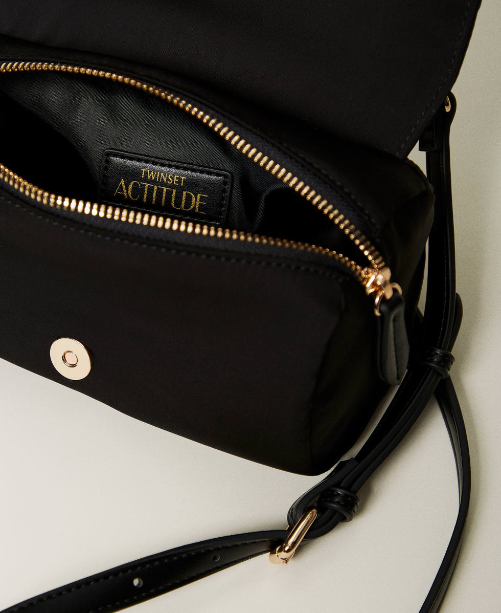 Bolso bandolera con maxiflor Negro Mujer 242AO8030_00006_04