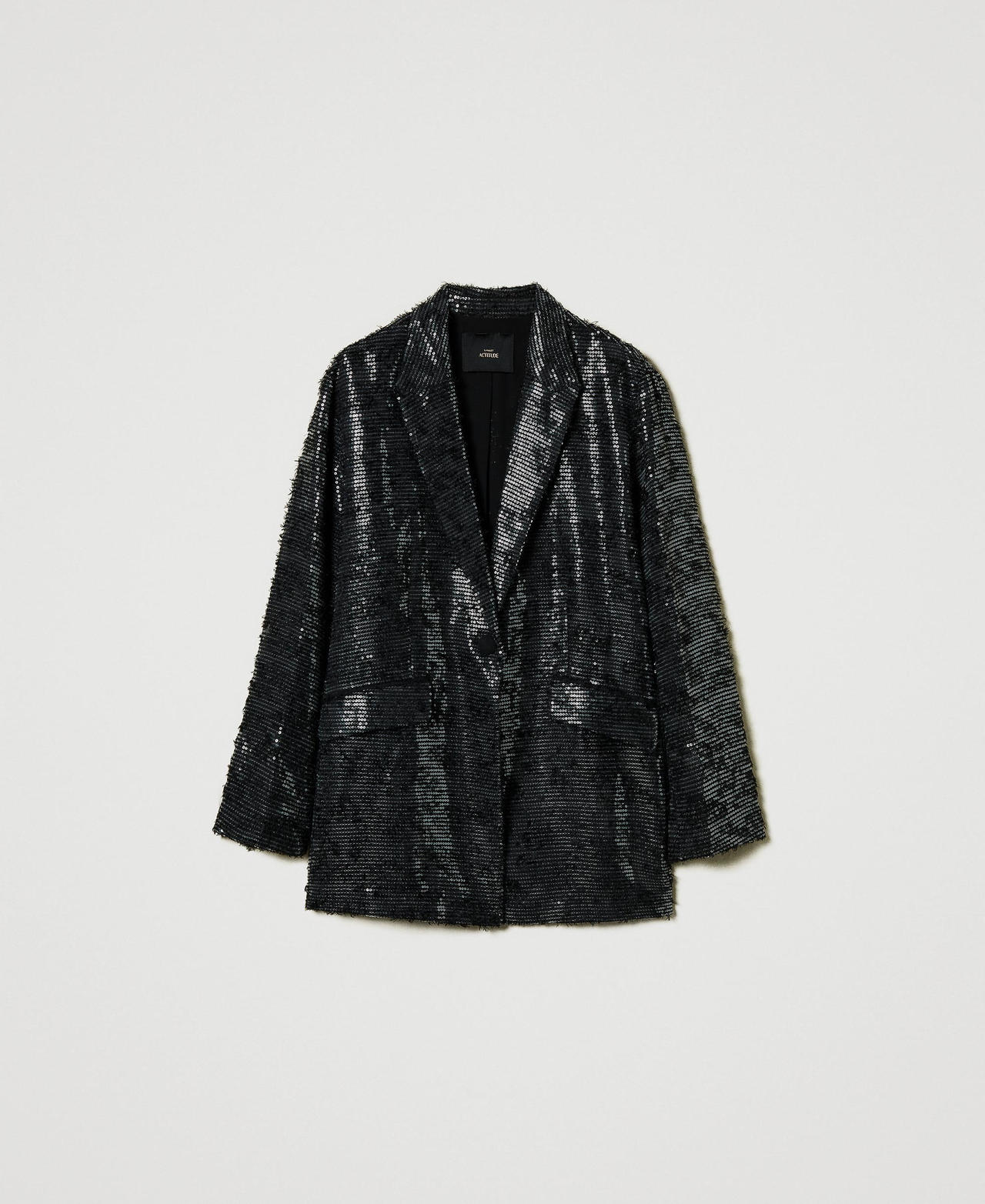 Full sequin blazer Black Woman 242AP2010_00006_0S